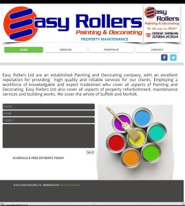 Frontlineweb  website builders/designers Easy Rollers Painters and Decorators Suffolk